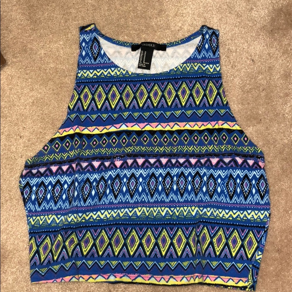 Brightly colored crop top